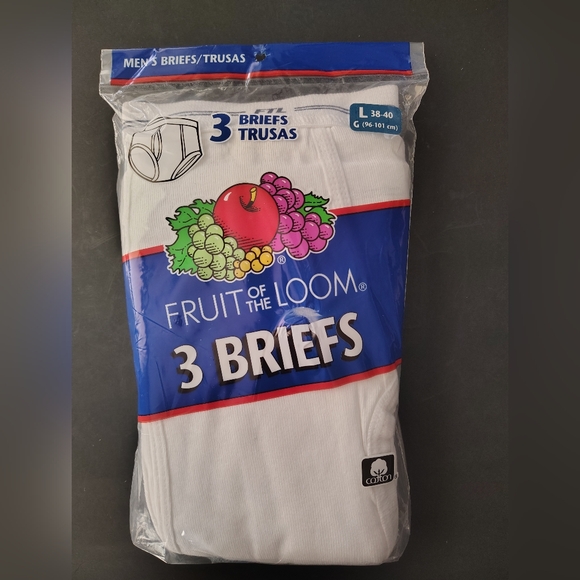 Fruit of The Loom FTL 3 Pack Men's Briefs Large 38-40 100% Cotton Vintage 2001 - Picture 8 of 8